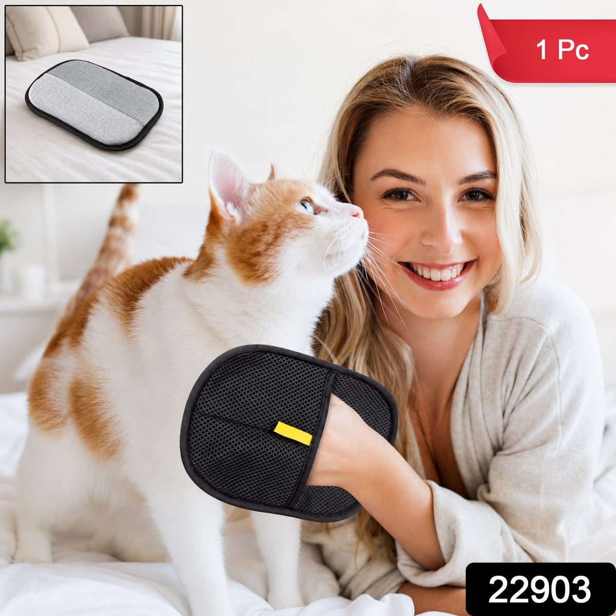 Pet hair remover glove pack