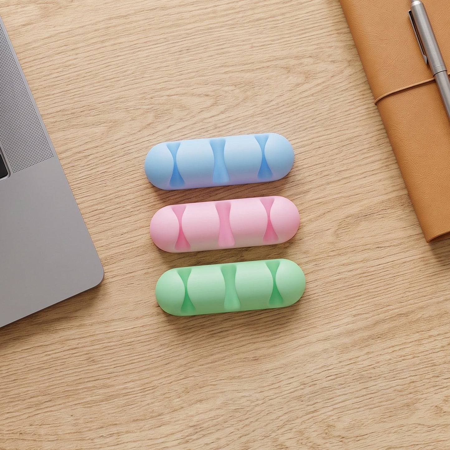 Silicone cable organizer holder with multiple cord slots - image 4