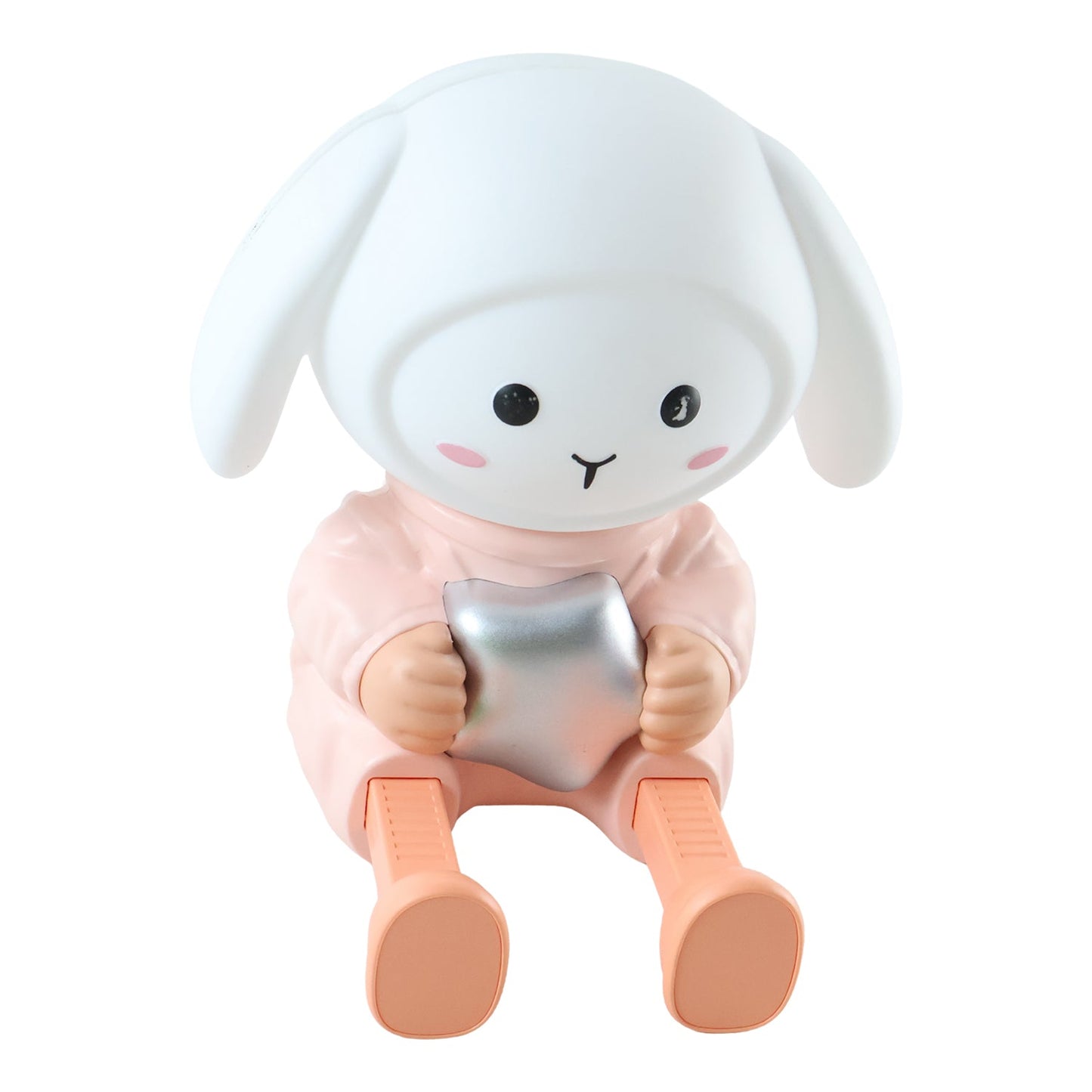 Rabbit LED night light on white background
