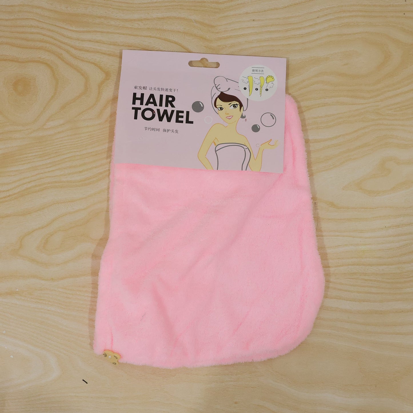 Microfiber hair wrap towel cap live product photo