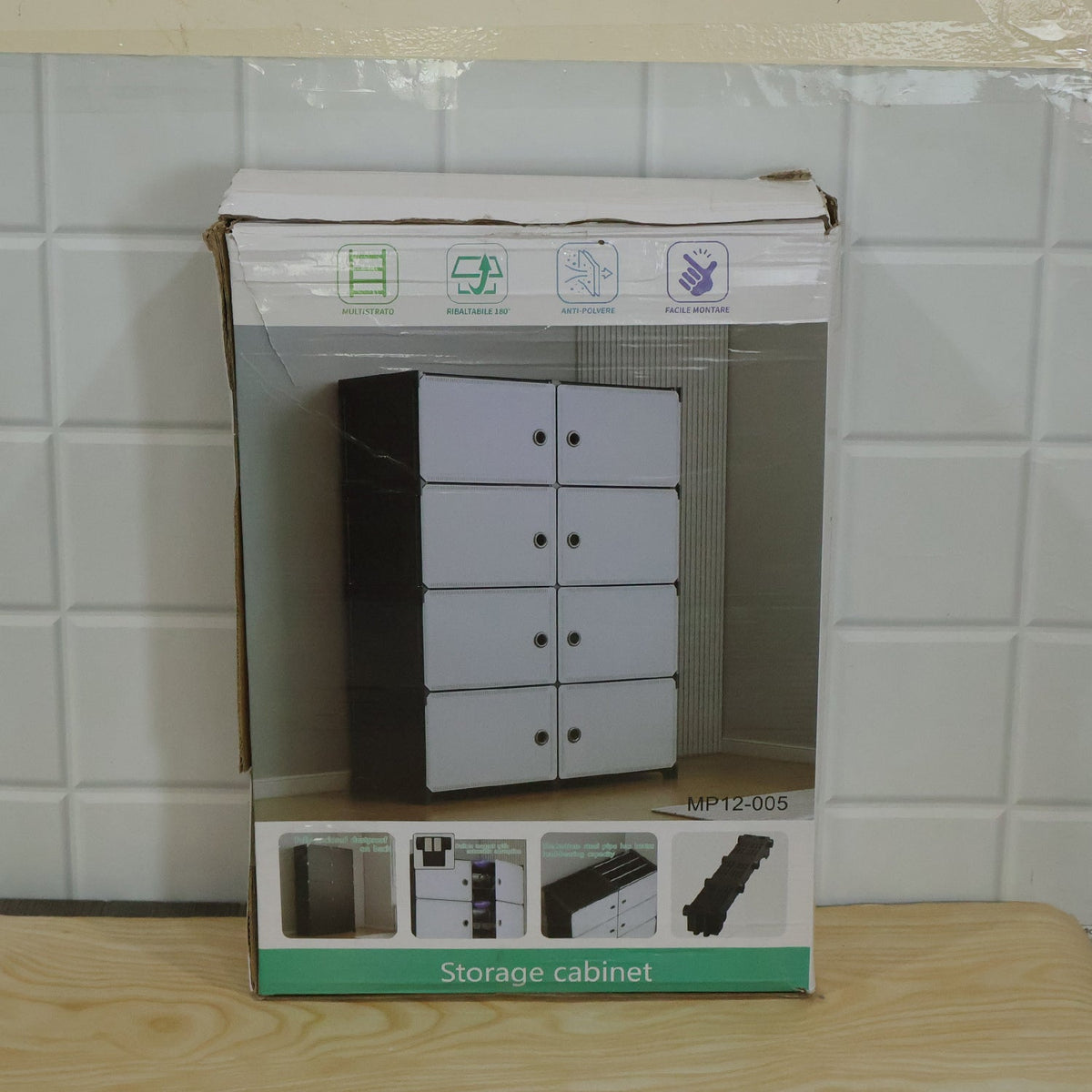 Multi compartment storage cabinet live color box photo