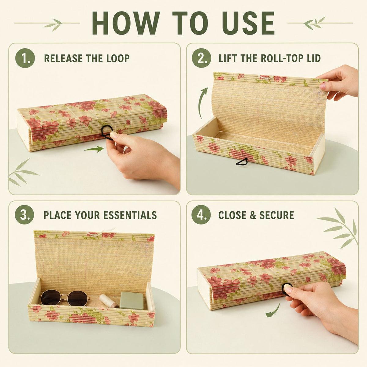 Decorative wooden box usage steps