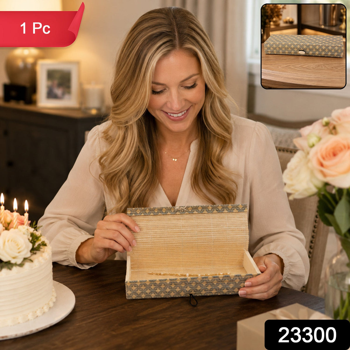 23300 decorative wooden empty box no2