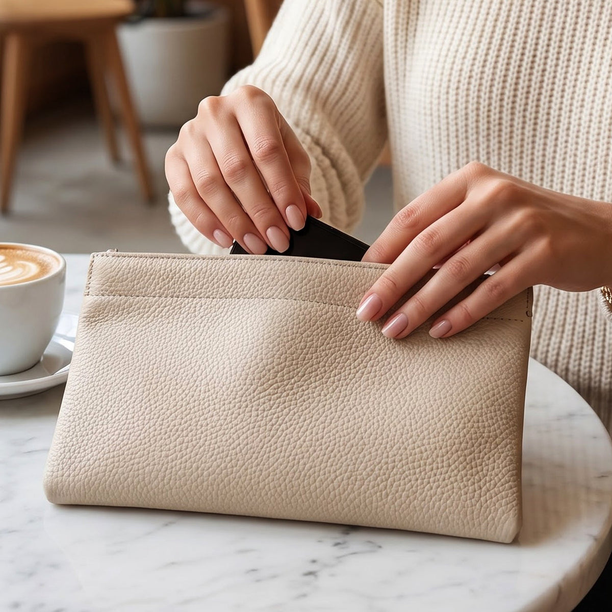 Slim long wallet product view