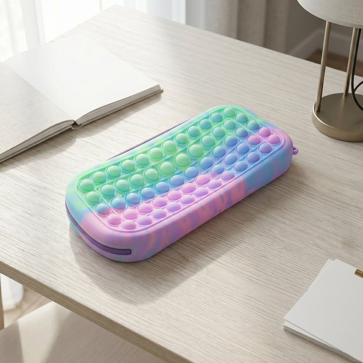 Silicone pencil pouch design view