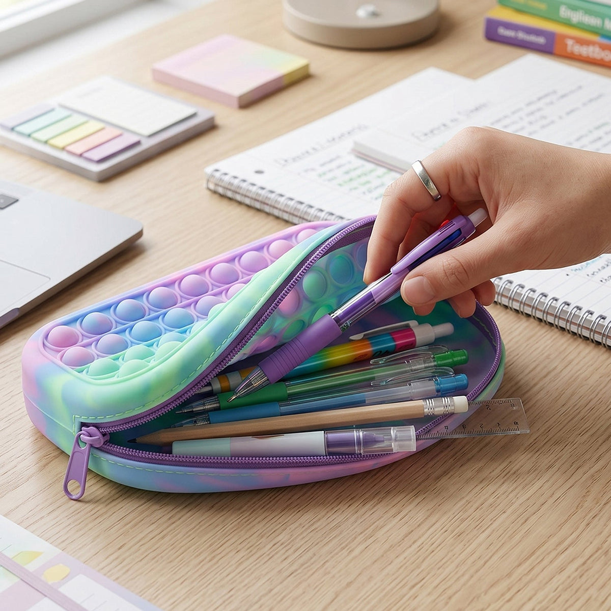Silicone pouch school use
