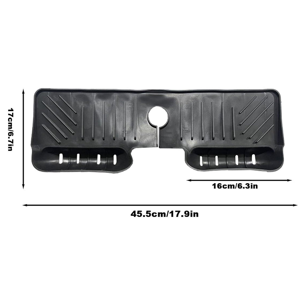 Faucet splash guard mat size guide