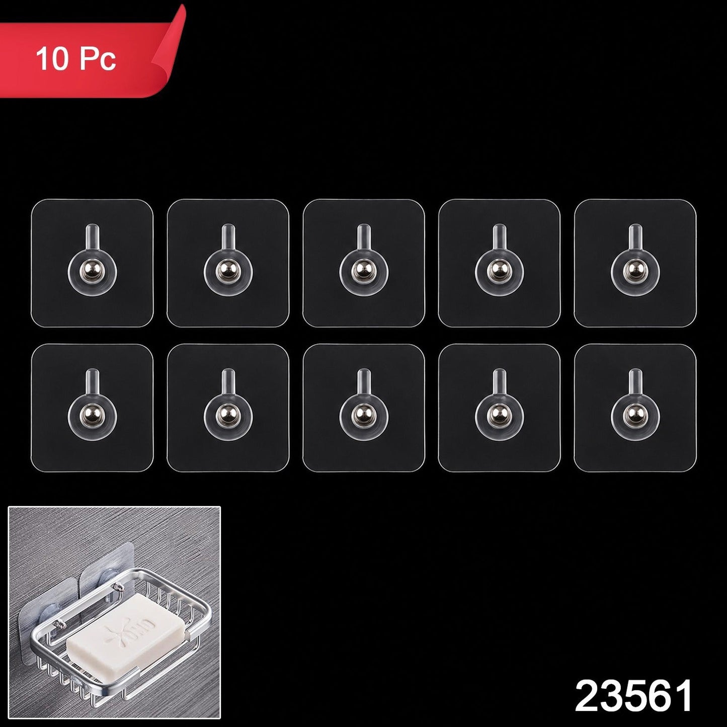 Self stick wall hook close-up
