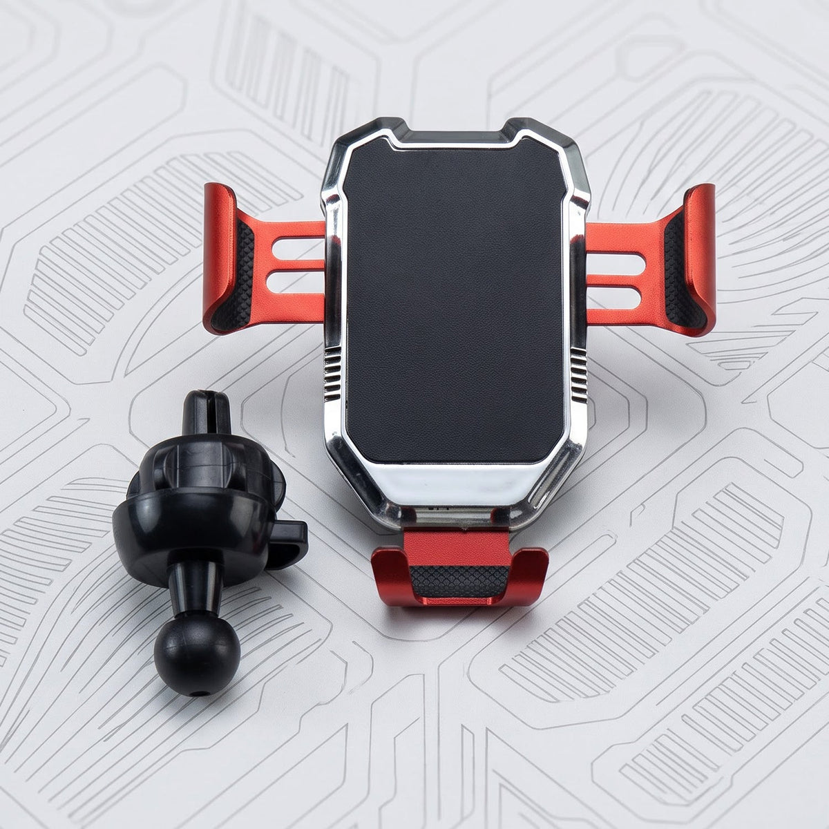 Car vent phone holder with mounting clip