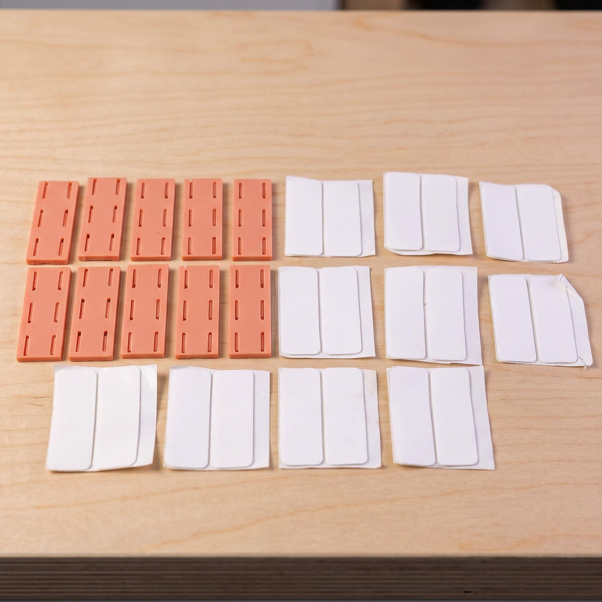 Wall mount clips with adhesive pads set