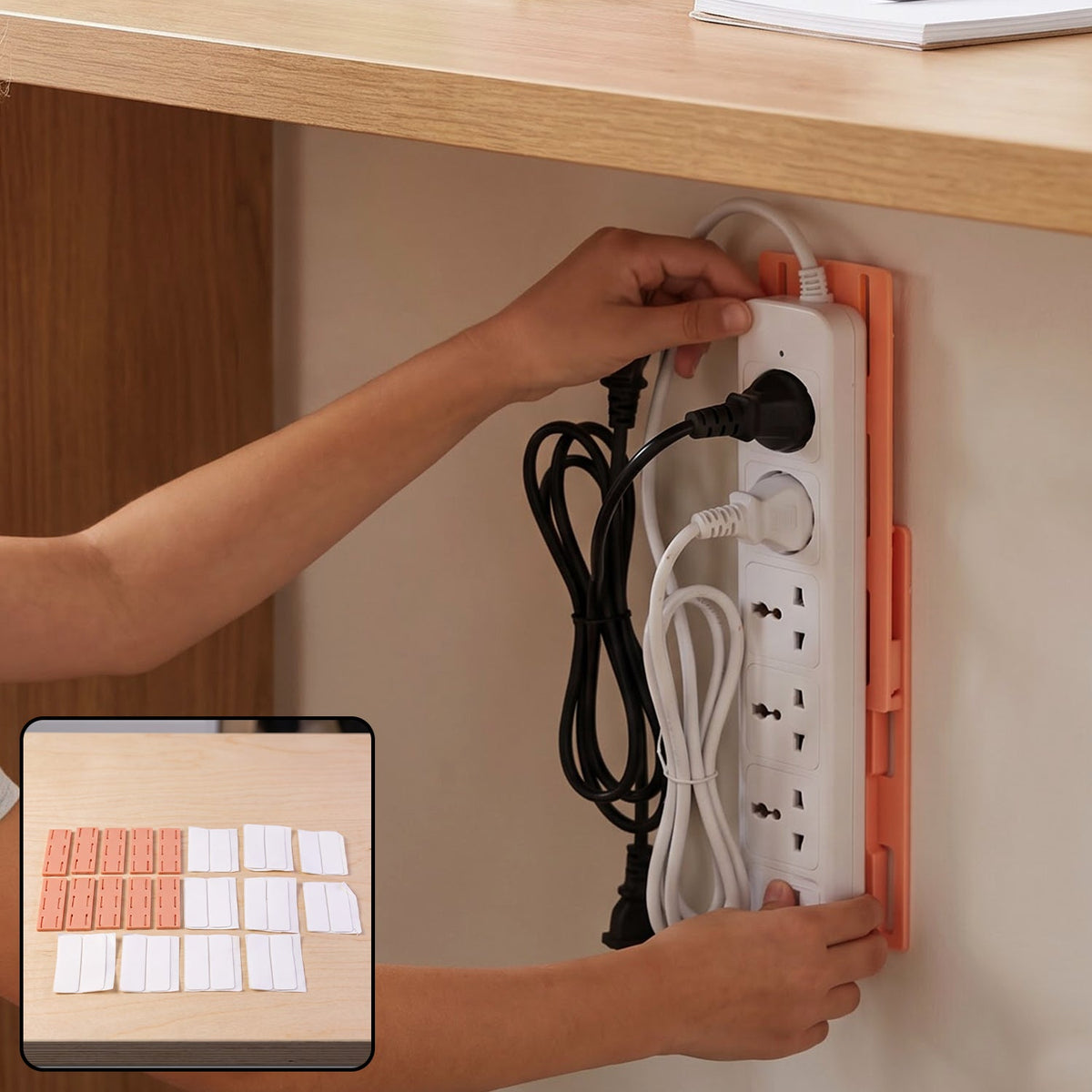 Multi socket wall mount holder lifestyle view