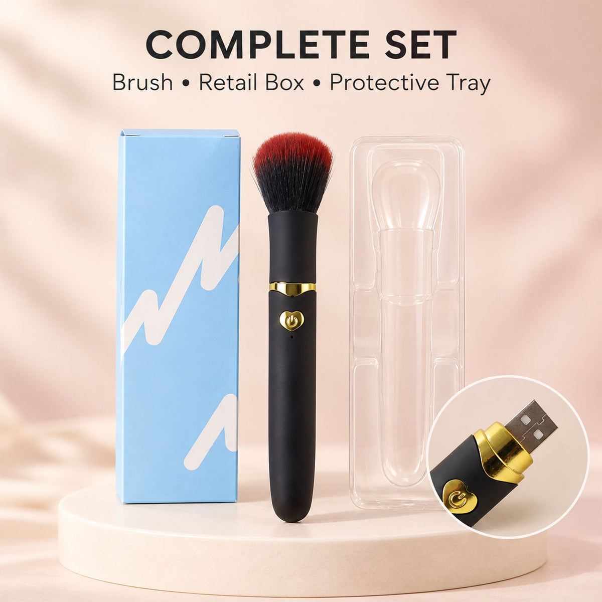Makeup brush white bg