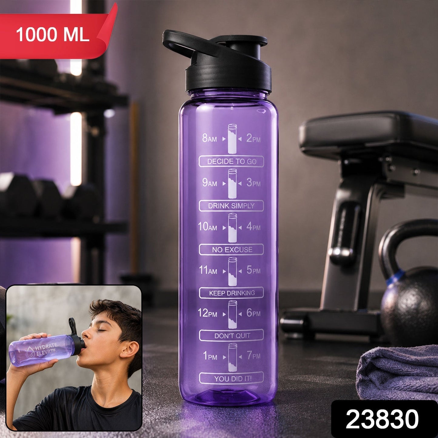 Motivational water bottle pack
