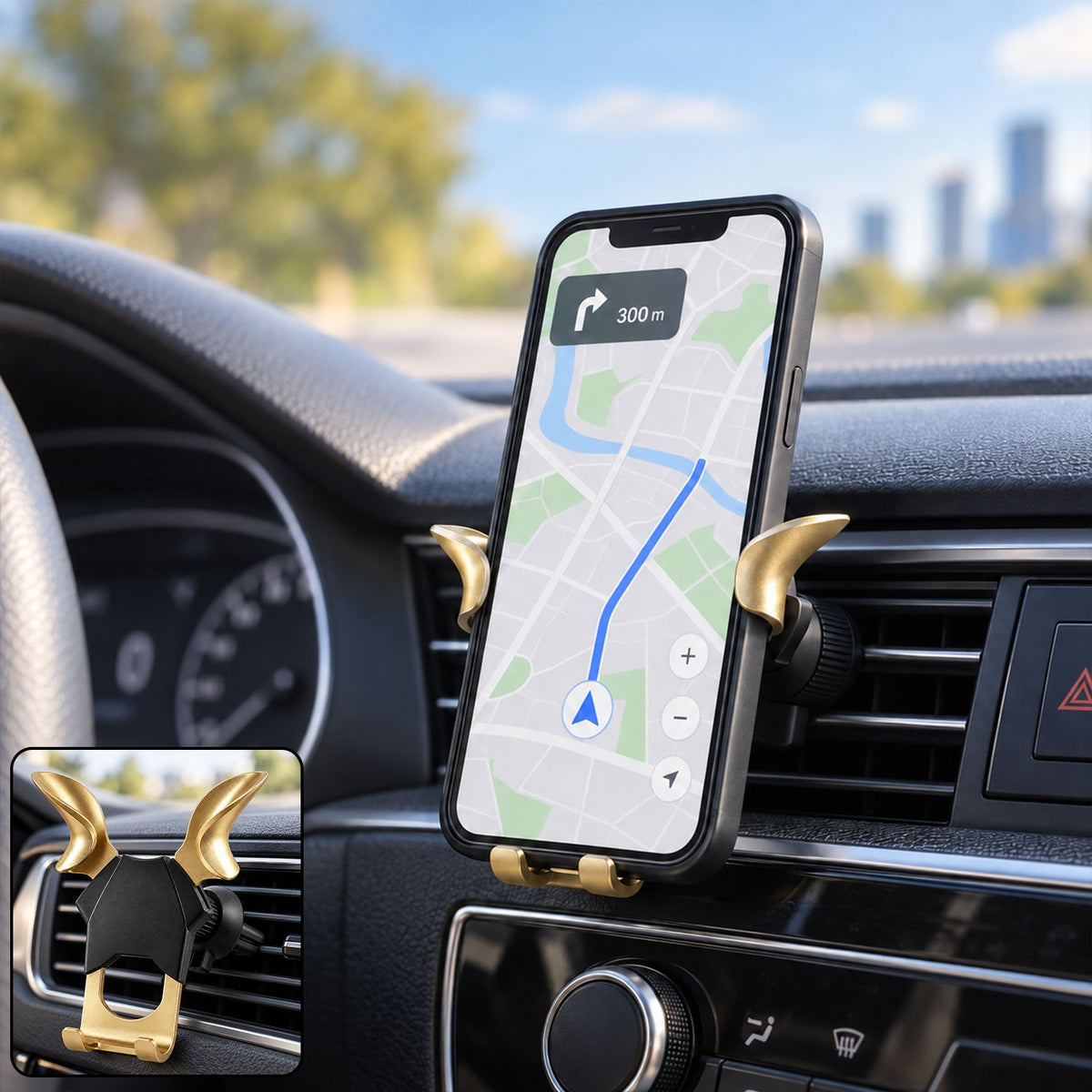 Car air vent mobile phone holder - car display