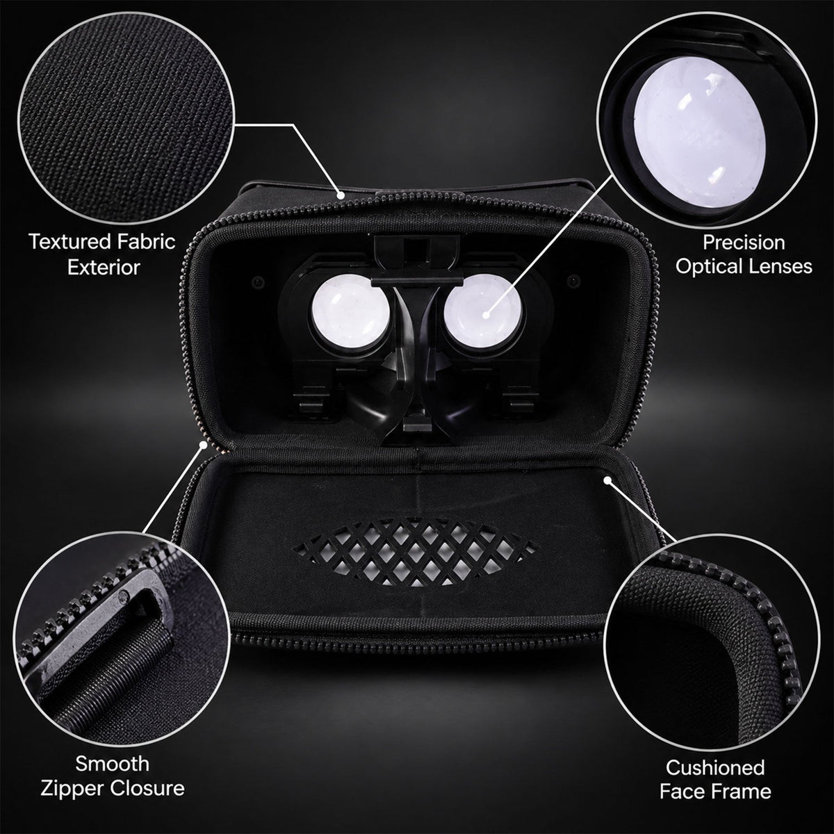 VR headset lens view