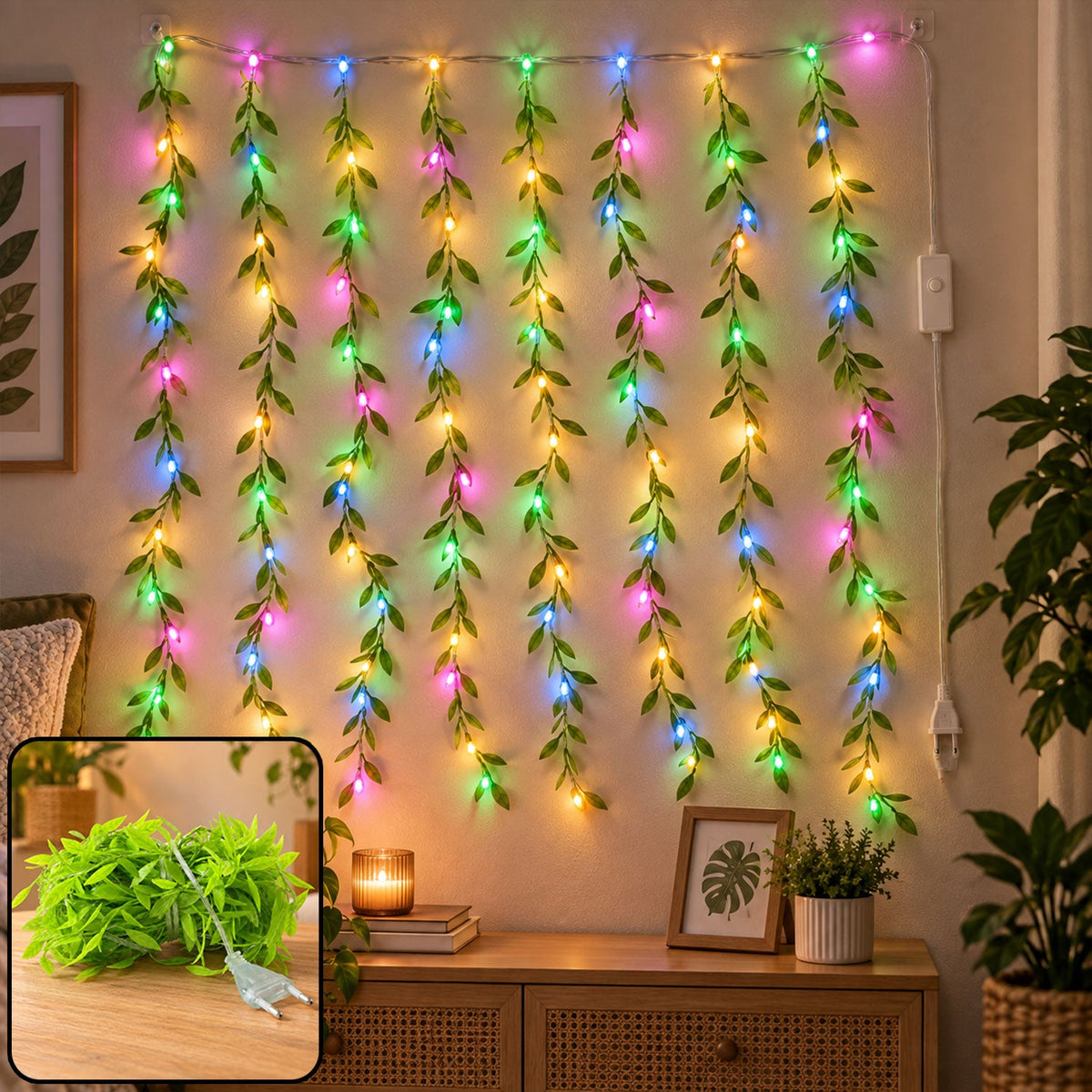Festive fairy light home decor