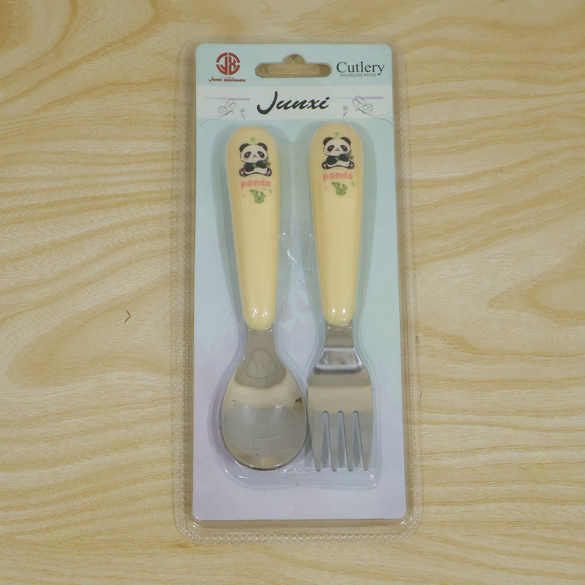 Kids spoon and fork card packing live photo