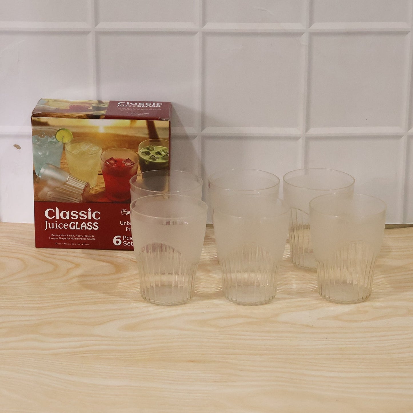 Juice glass set pack box