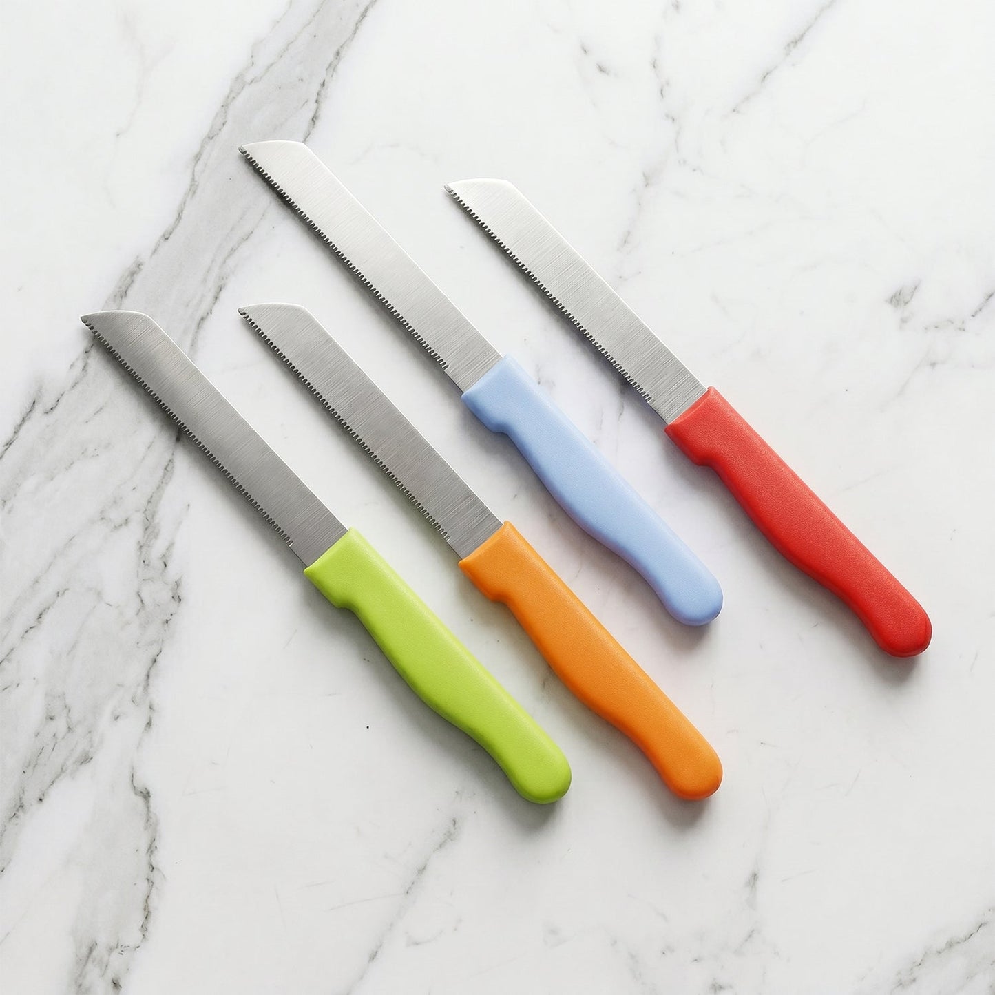 Knife set sharp blades detail