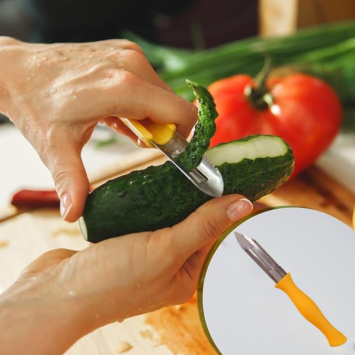 Knife peeler cutting use