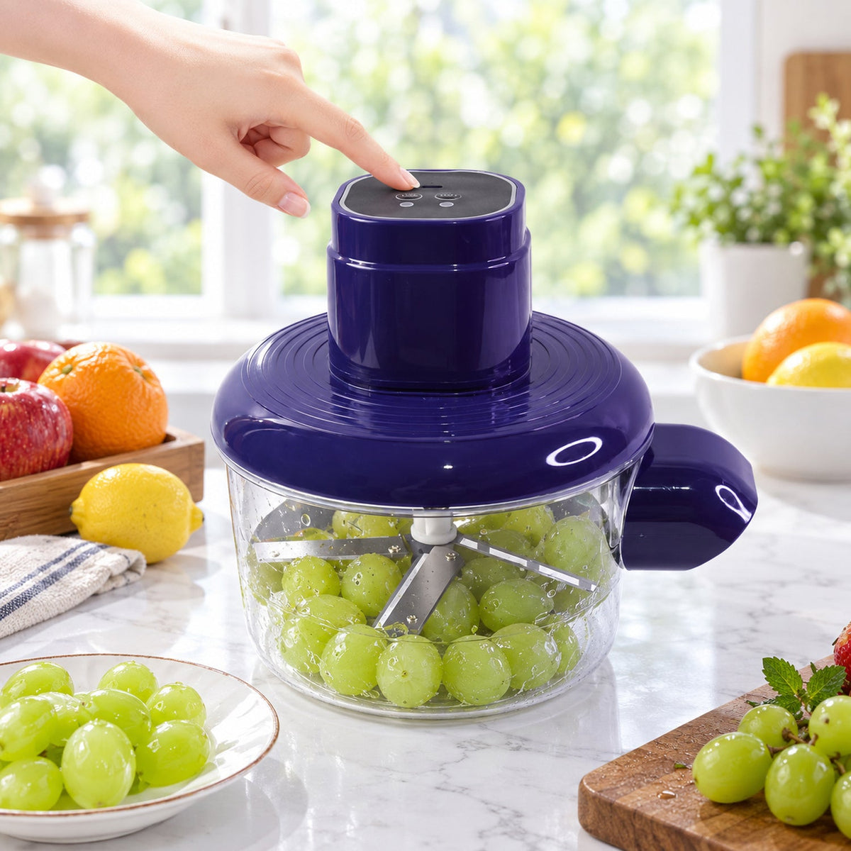 Automatic peeler one touch control