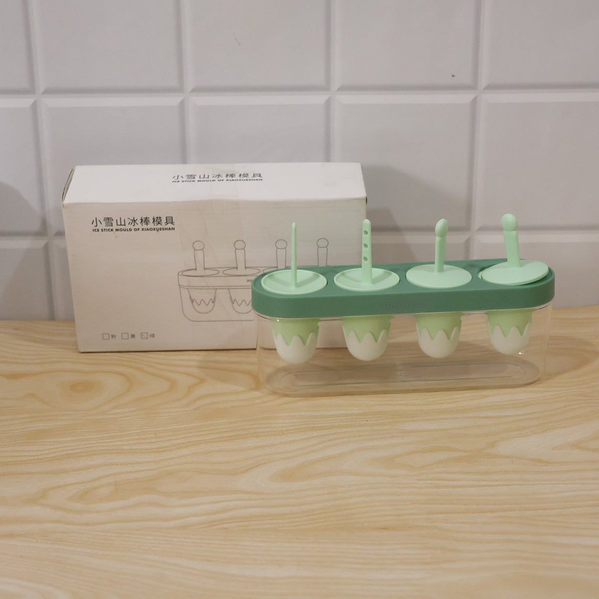Green 4-Cavity Popsicle Mould