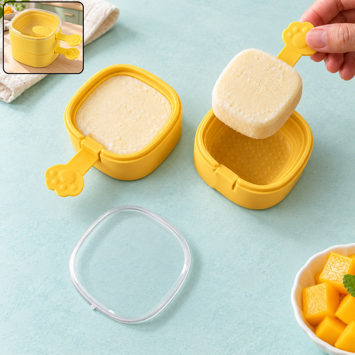 Yellow Ice Cream Moulds