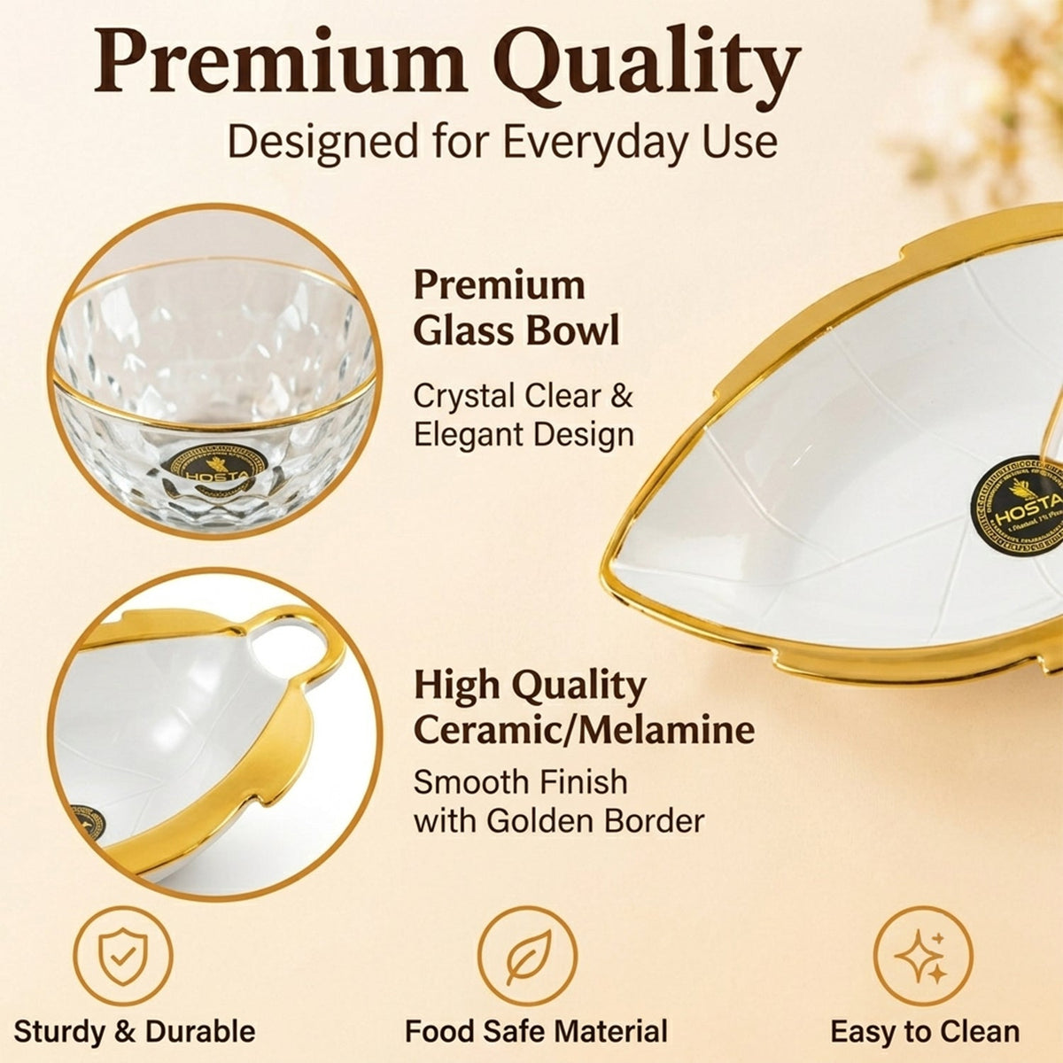 Glass Bowls and Leaf Platter Gift Set