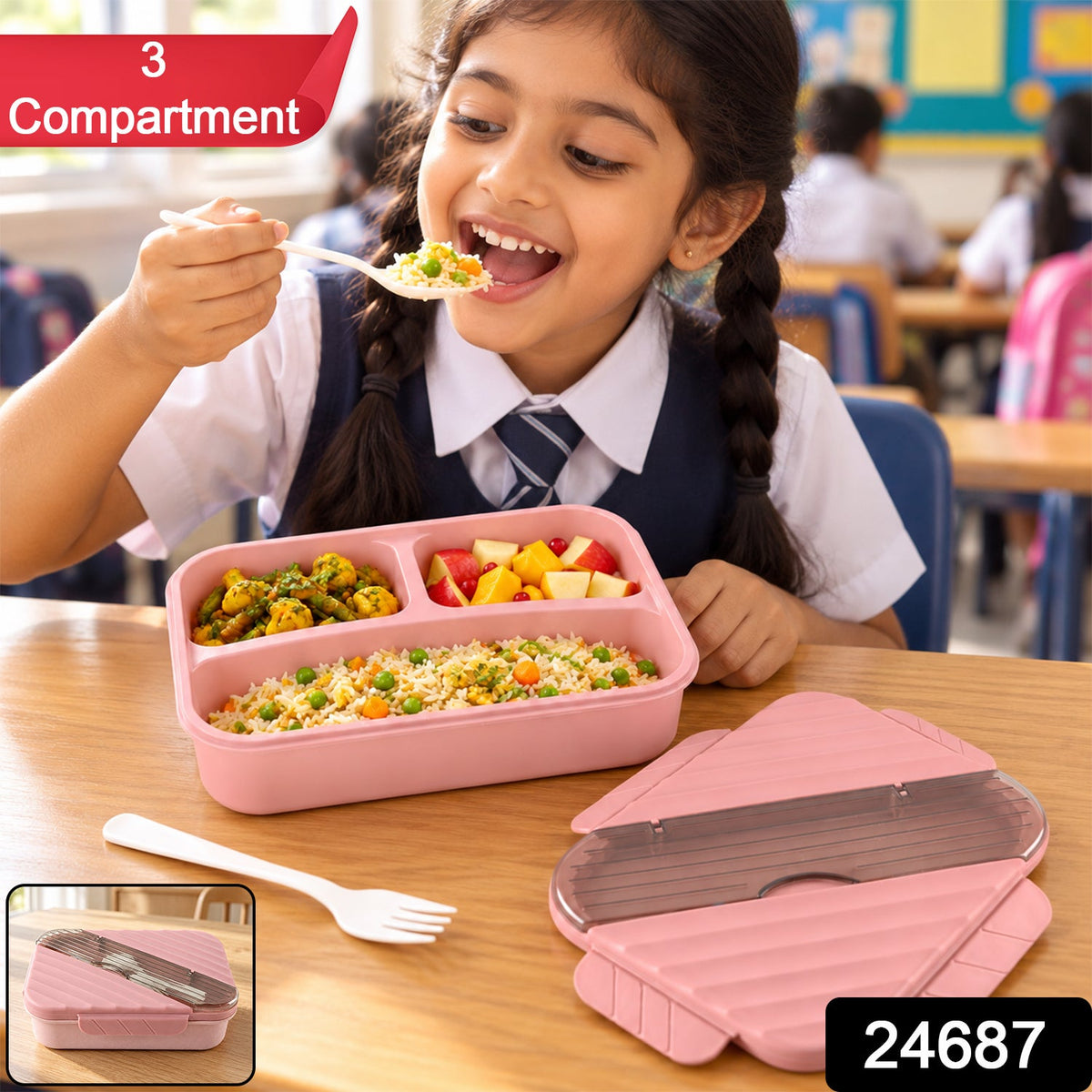 SKU image of the compartmented lunch box