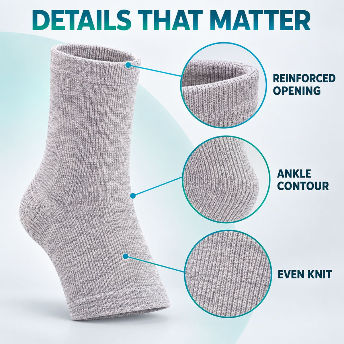 Ankle sleeve fabric detail