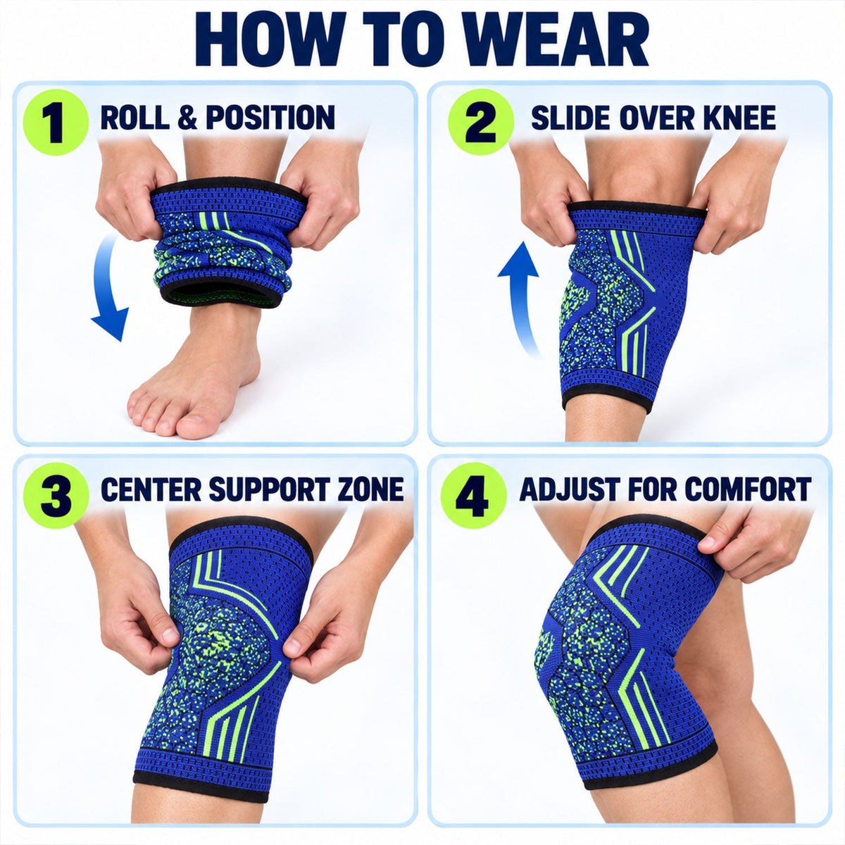 Knee sleeve fabric detail