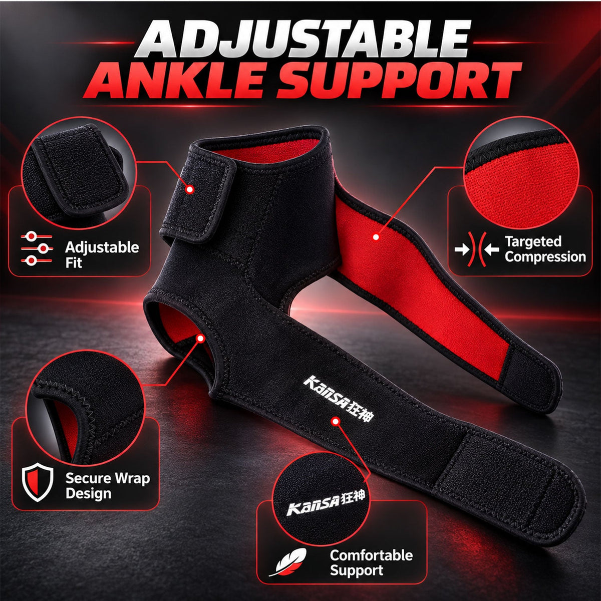 Ankle brace pain relief sprain support