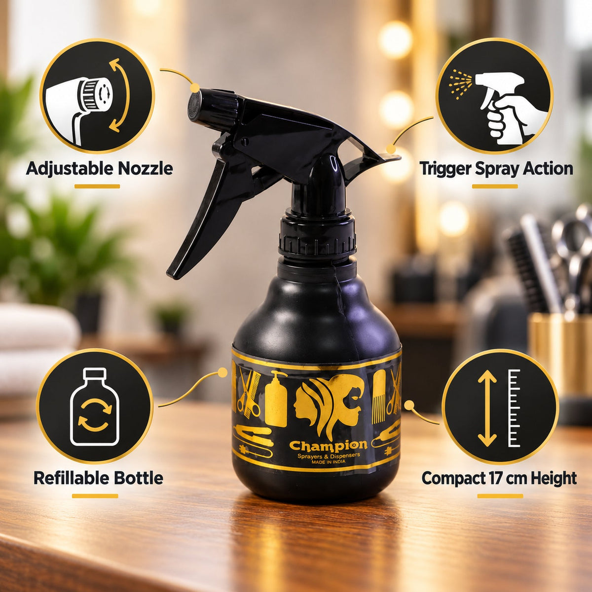 Salon water spray bottle - product view 3