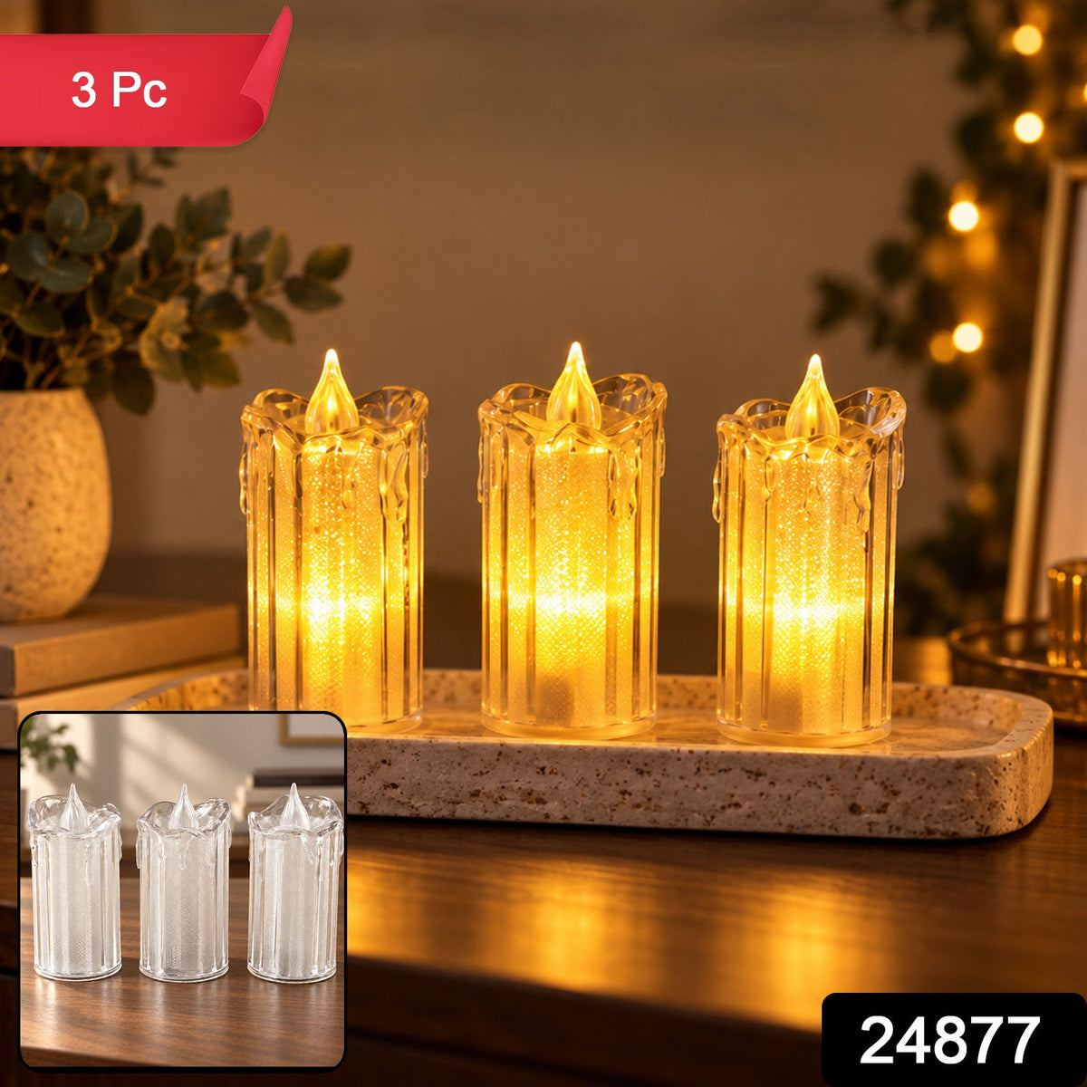 LED candles pack 3pc