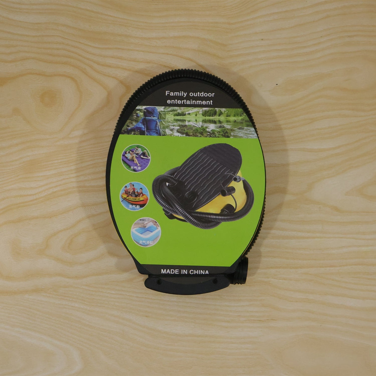 Manual foot pump inflating use