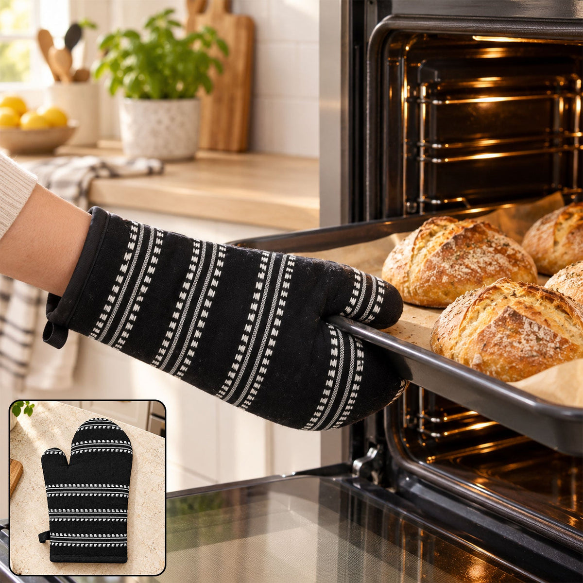 Oven glove white bg