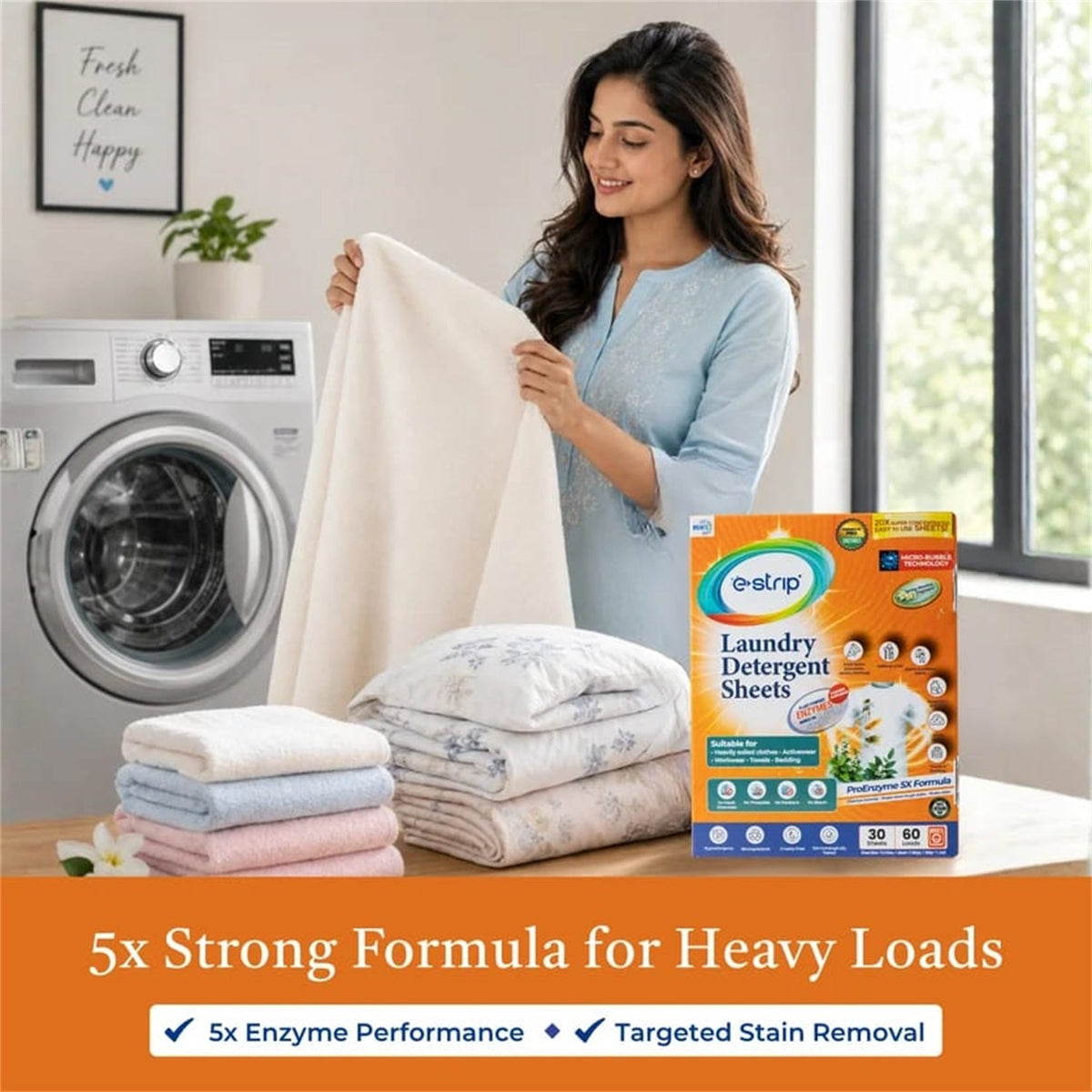Laundry detergent sheet dissolving in water for washing