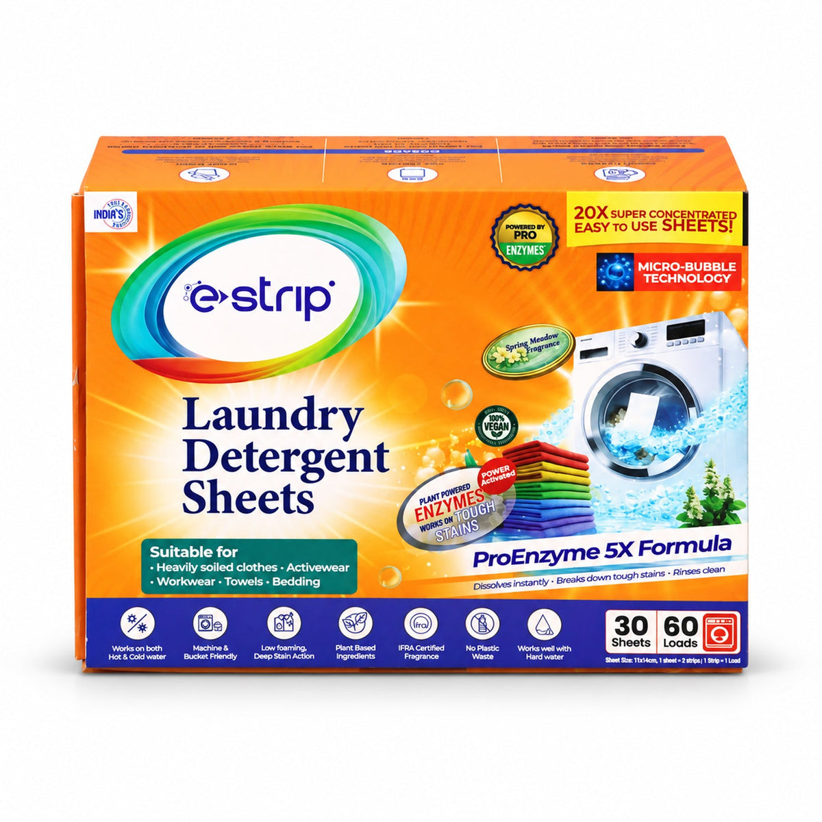 Arrangement of laundry detergent sheets in a box