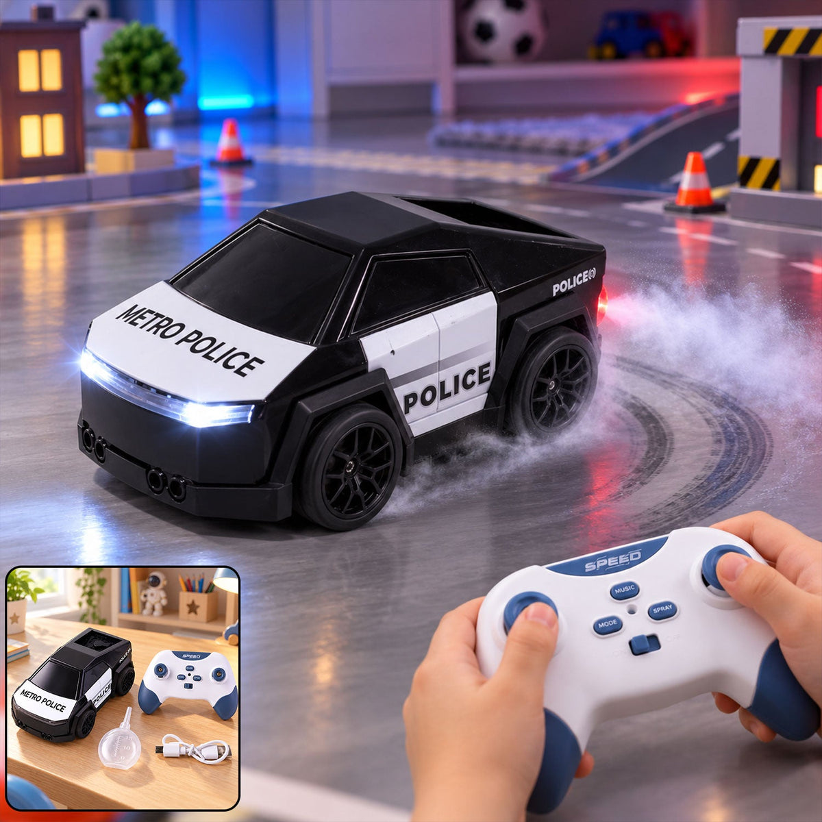 RC drift car white bg
