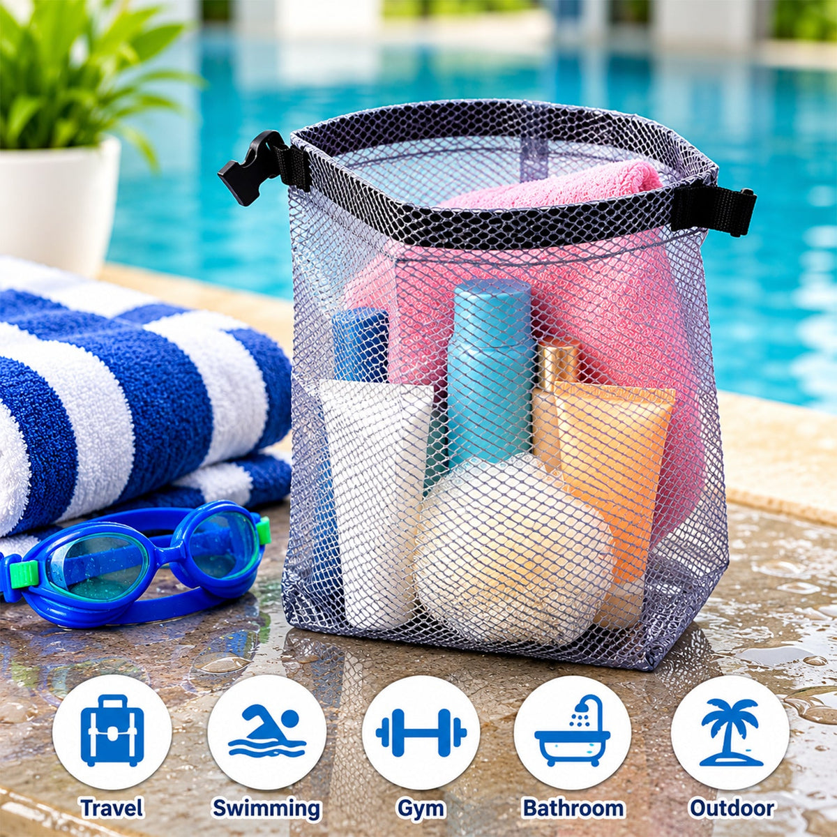 Toiletry storage pouch travel