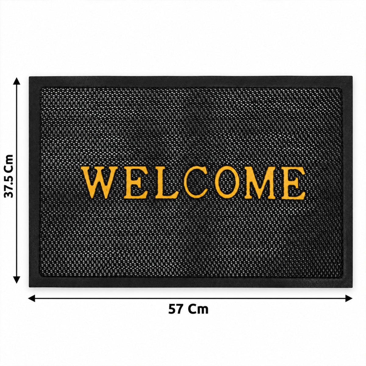 Welcome Door Mat with dimensions 57x37.5 cm indicated