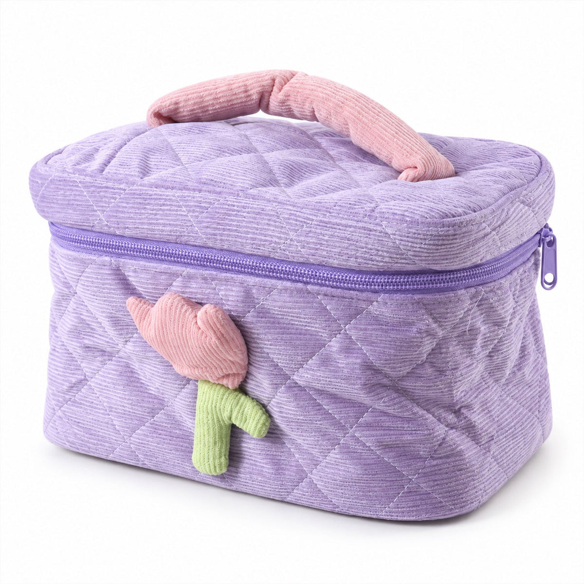 Reusable quilted organizer bag with handle - view 06