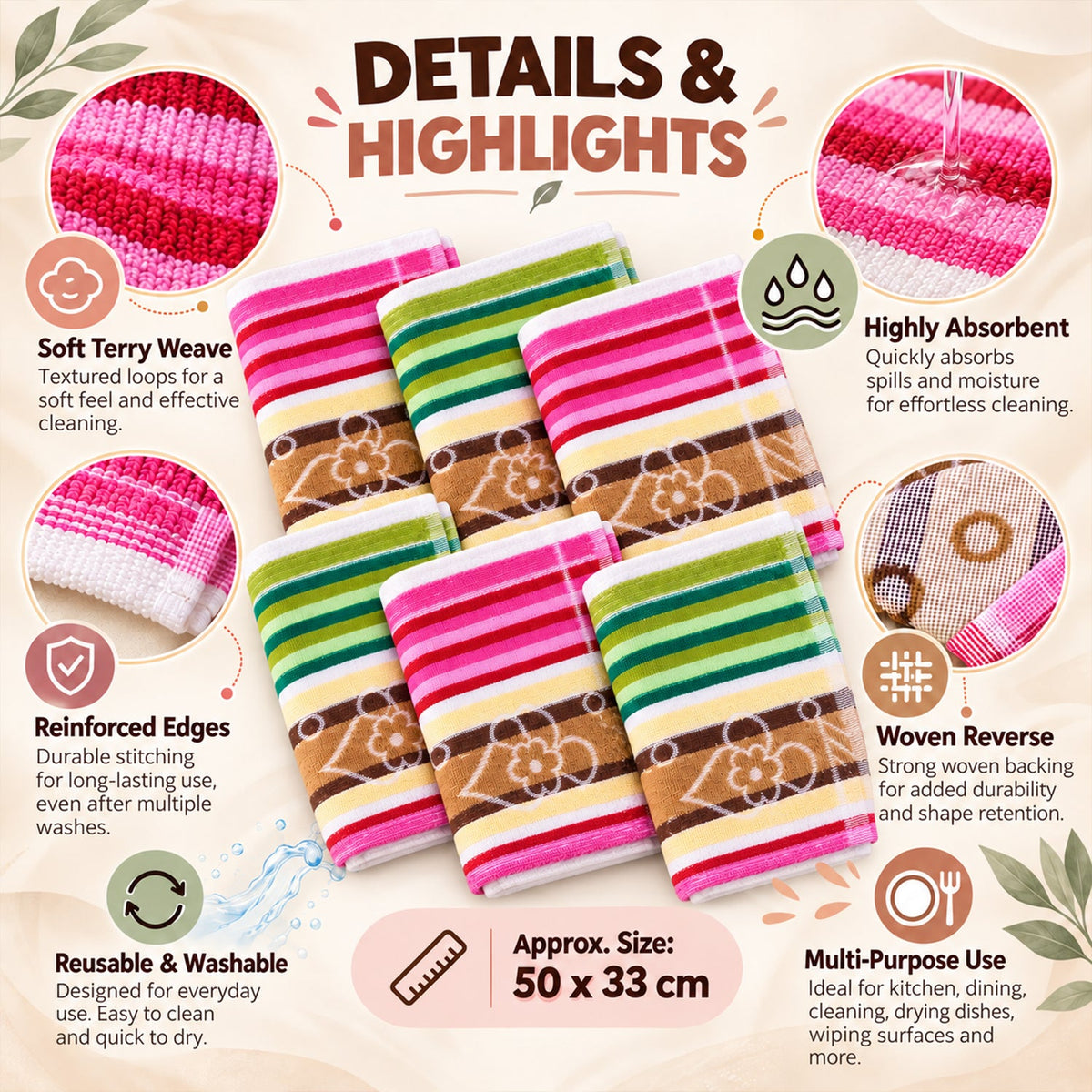 Duster cloth size guide