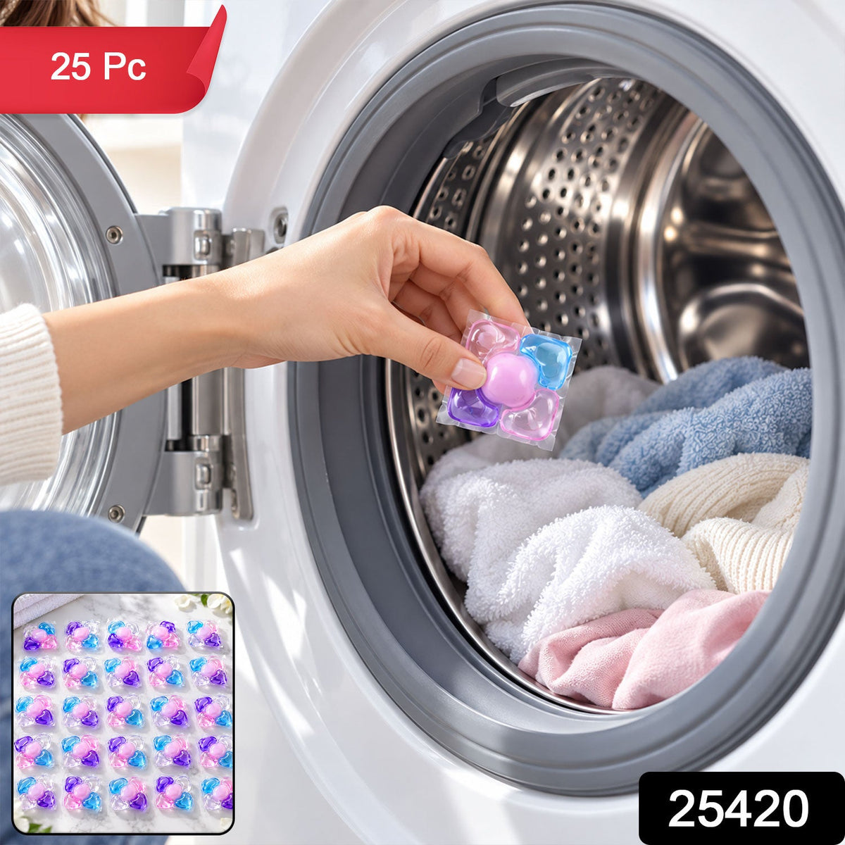 Laundry detergent pods pack 25pc