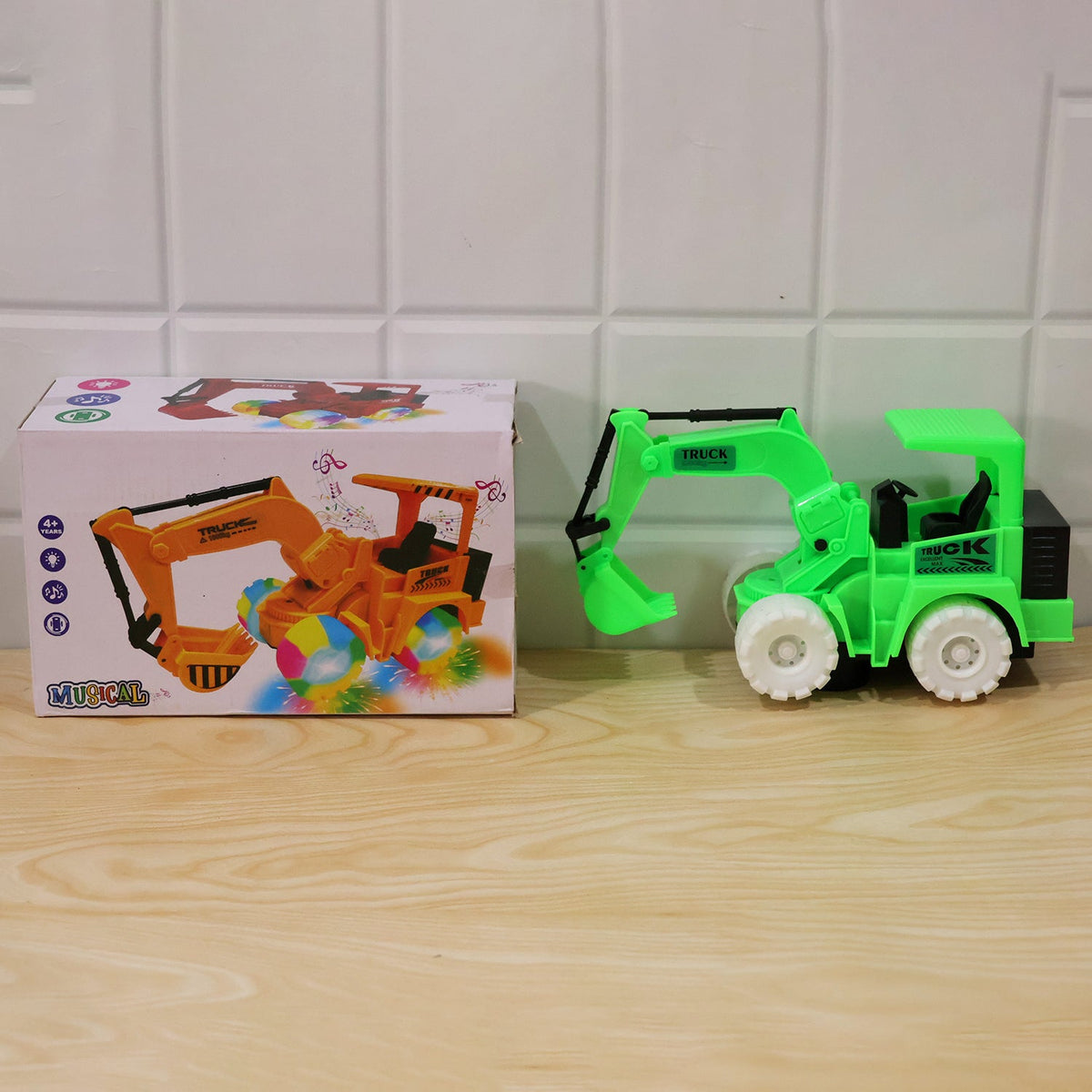 Excavator truck toy kids play use