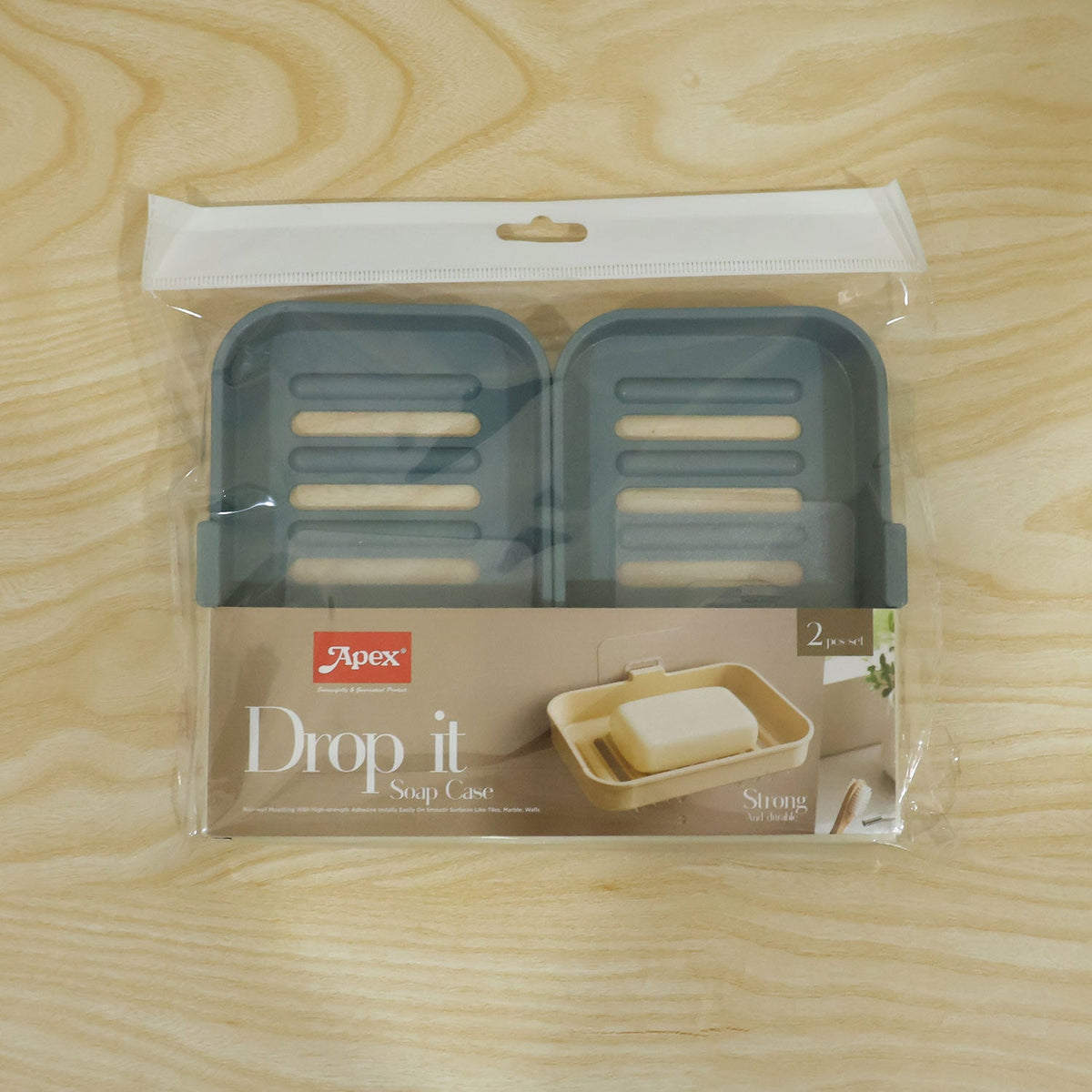 Wall mounted draining soap dish set - actual product and packing