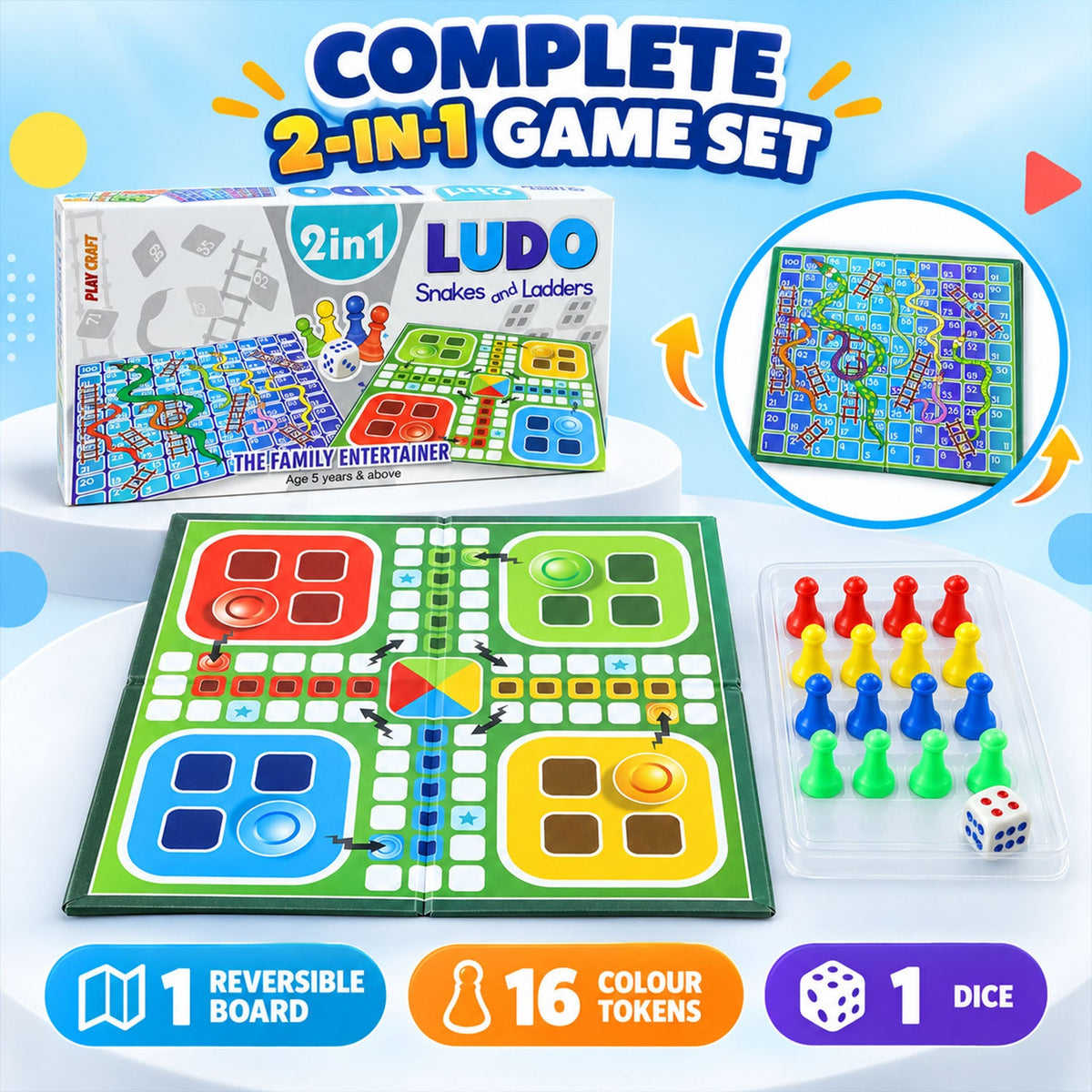 2 in 1 board game kids family play