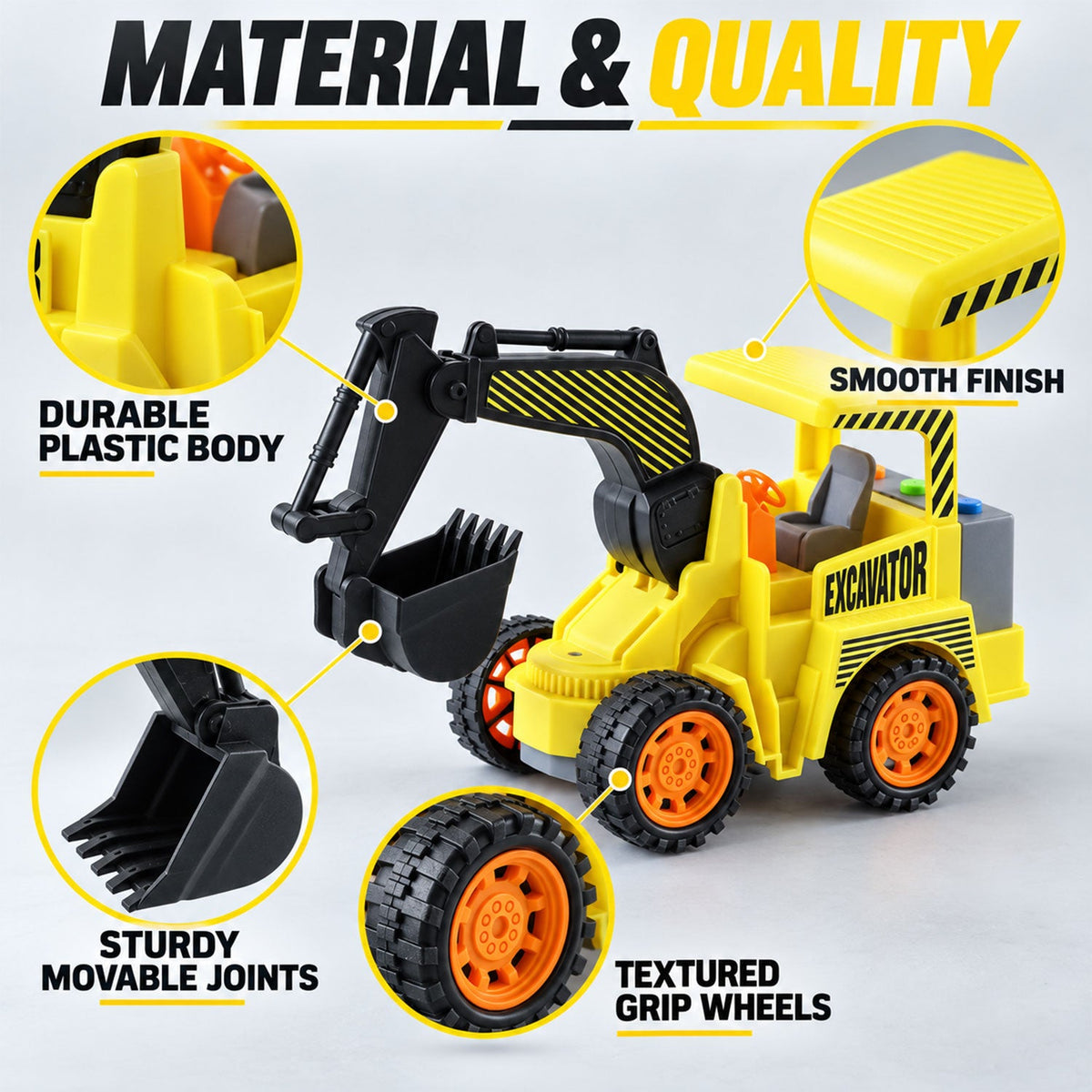 Yellow Construction Loader Toy Truck