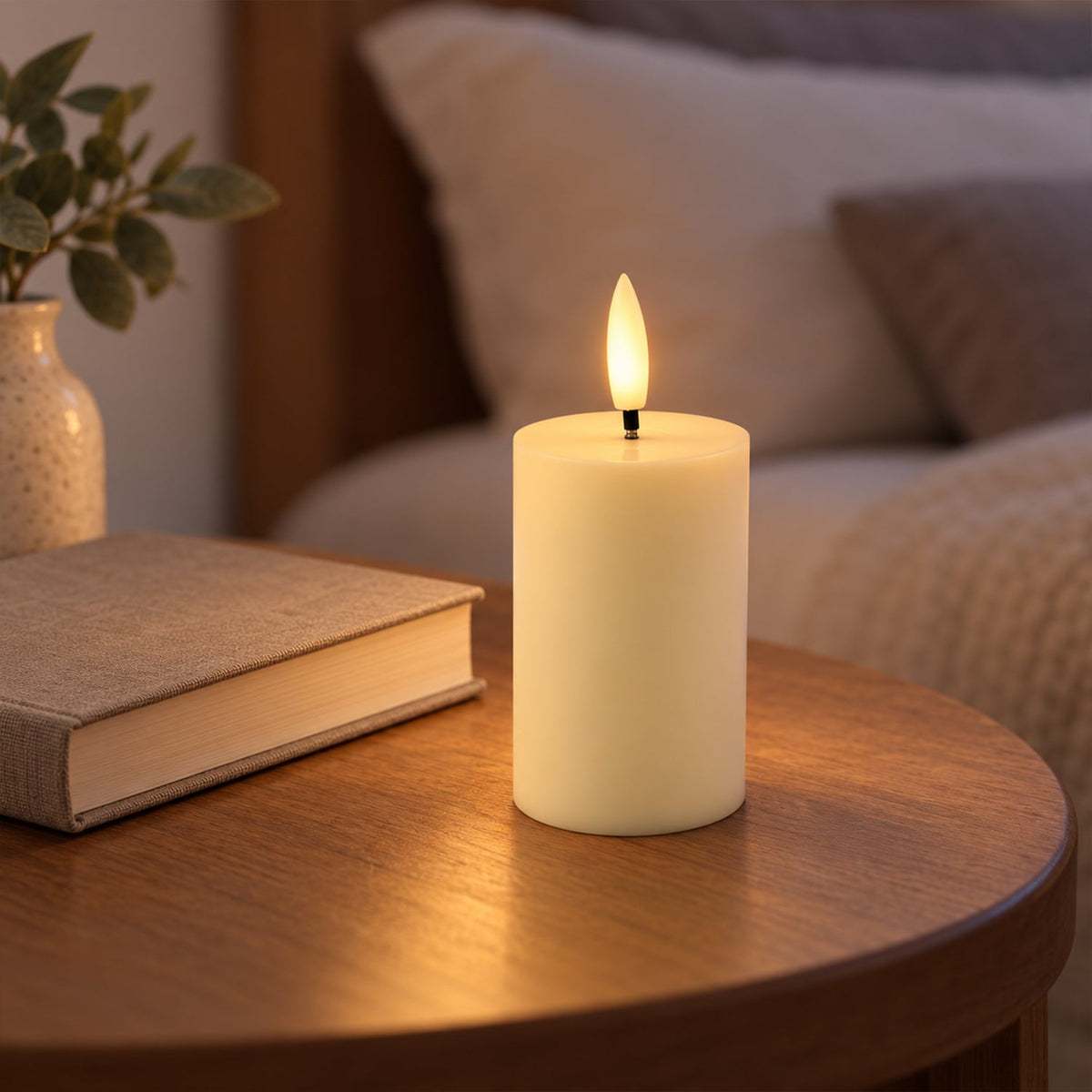 LED candle white bg