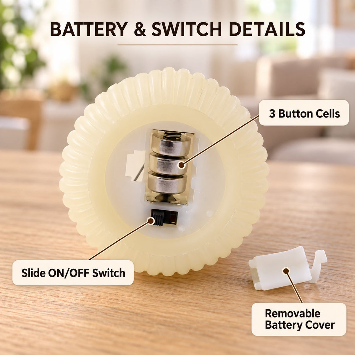 LED candle white bg